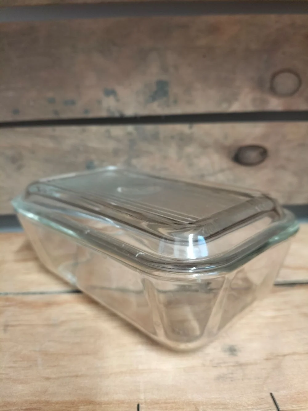 Ancien Beurrier En Verre Marron Duralex - Vintage Année 70, état Superbe