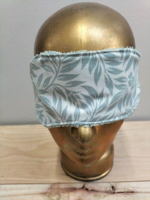 Masque de sommeil tissu vert amande et éponge bambou verte