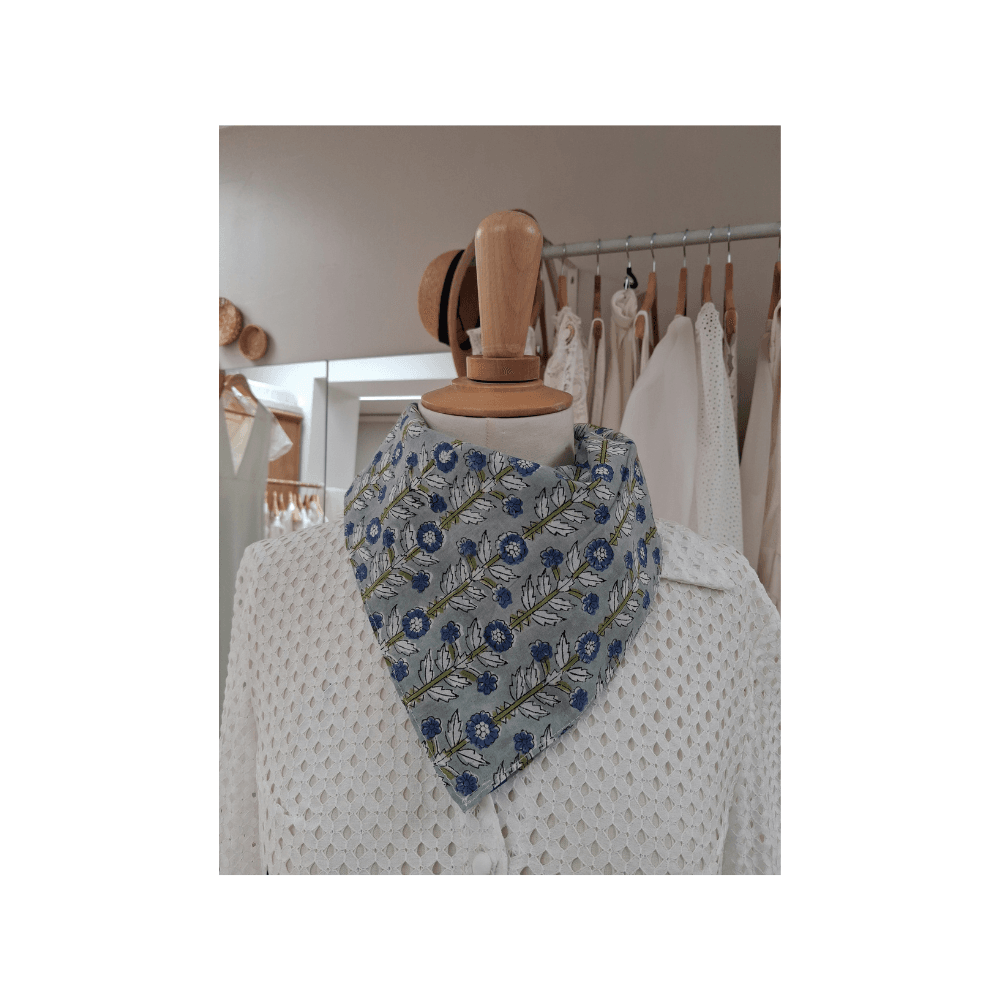foulard bandana bleu