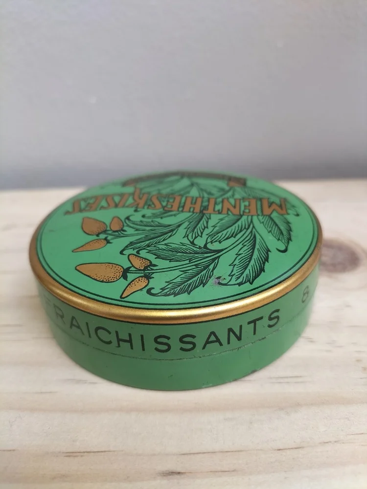 2 GRANDES BOÎTES PUBLICITAIRE BONBON SUC DES VOSGES LA VOSGIENNE METAL
