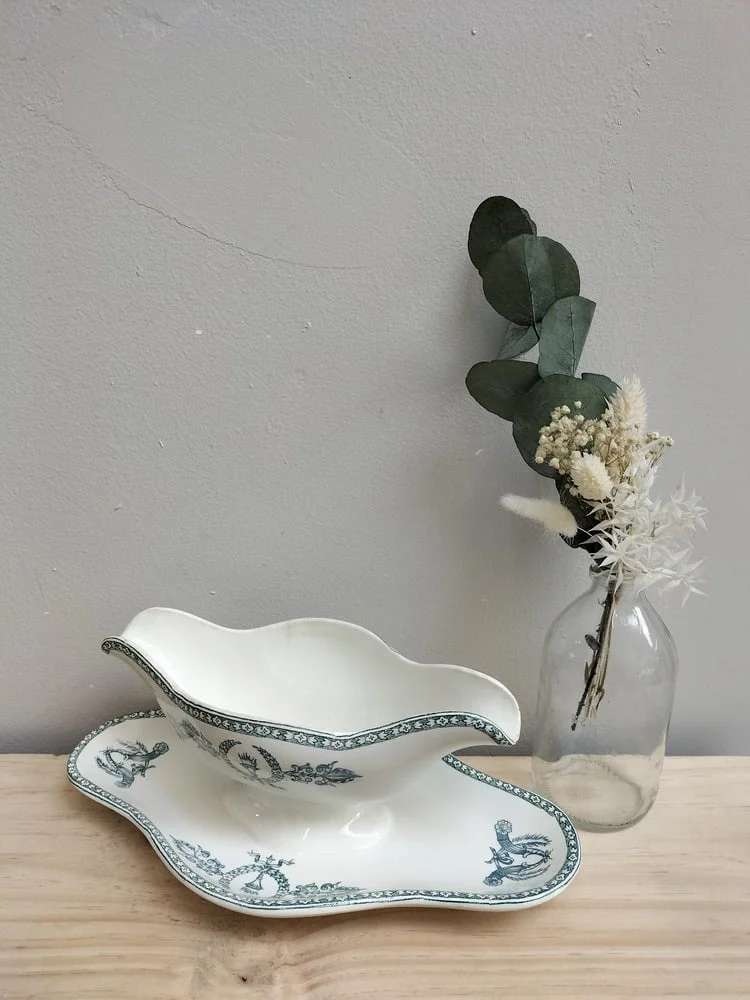 Plat de service ancien en faïence de LONGWY | Selency