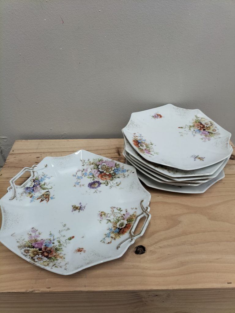 Coffret Service à Gâteau Mariage H Samuel Mayell ép Sur Zinc, Très Rare