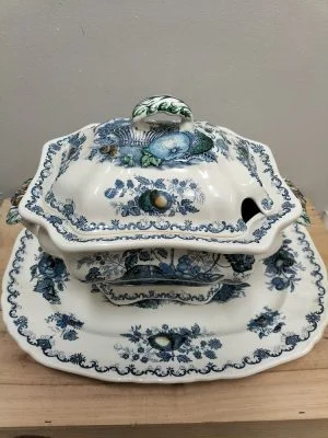 ANCIEN PLAT A Cake Buches Gateaux En Porcelaine De Limoges Plateau EUR