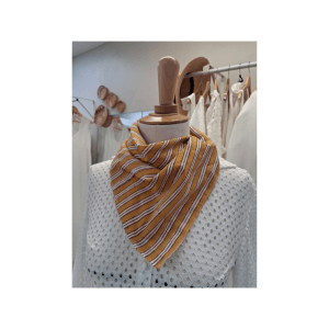 foulard bandana jaune rayé