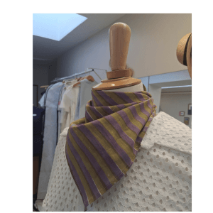 foulard bandana block-print rayé
